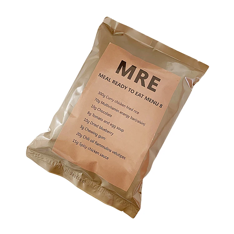 China Survival Outdoor Food Flameless Self-heating MRE SOS Emergency Food Ration