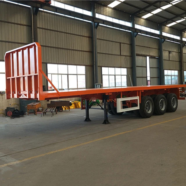 Best Price Semi Trailer Side Door 3/4 Axles Flatbed Semi Trailers For Sale