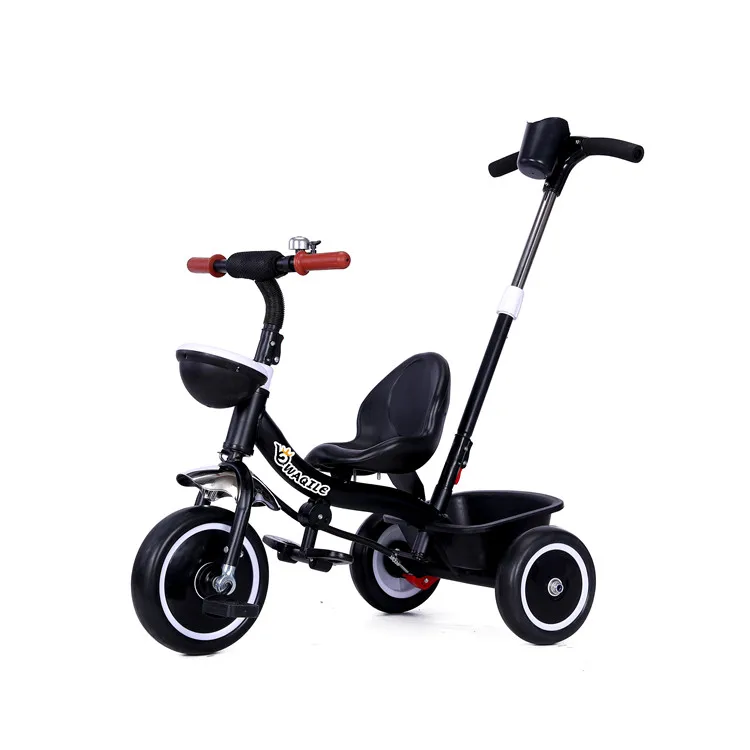 Eco-friendly best design ride on toy baby tricycle with handle push function