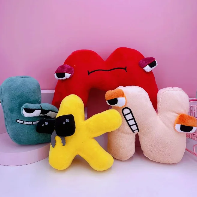 Factory Wholesale Hot Creative Cute ABCD Toys Alphabet Soft Cartoon Plush Kid Plush Alphabet Letter Toys