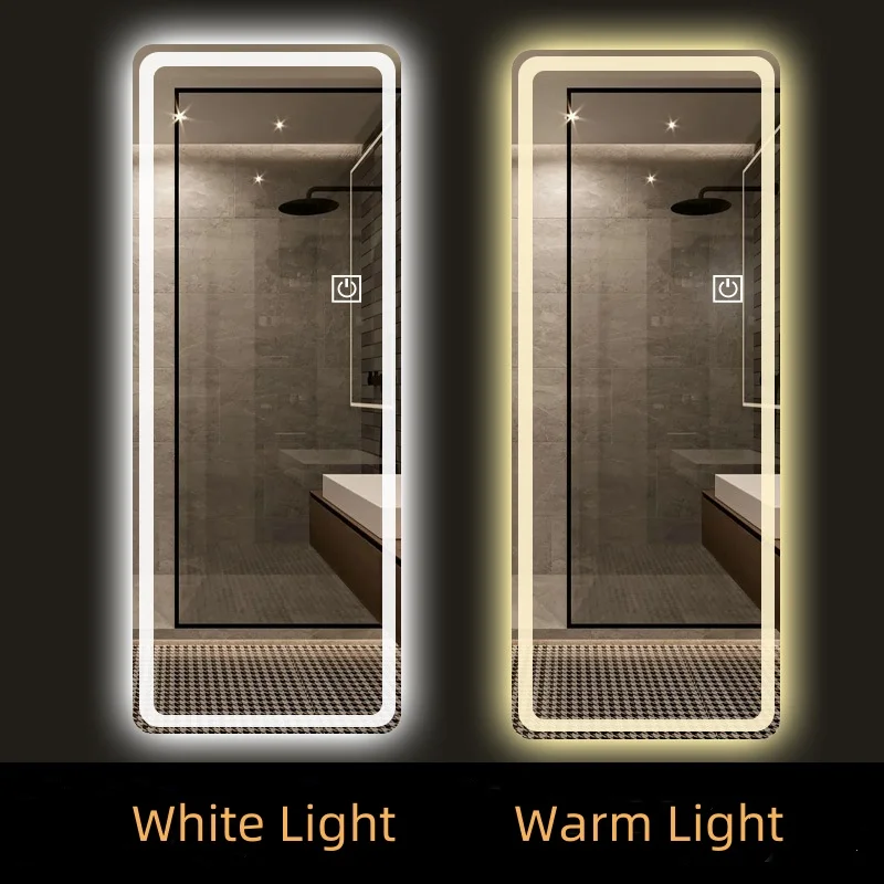 Custom Frameless Big Wall Mounted Full Length Wardrobe Smart Mirror LED Dressing Up Mirror