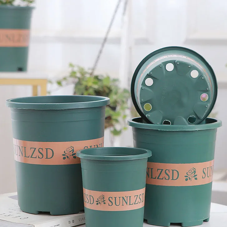 Custom Plant Pot Plastic Big Garden Flower Pots Planters Indoor 3 Gallon Nursery Pots Outdoor
