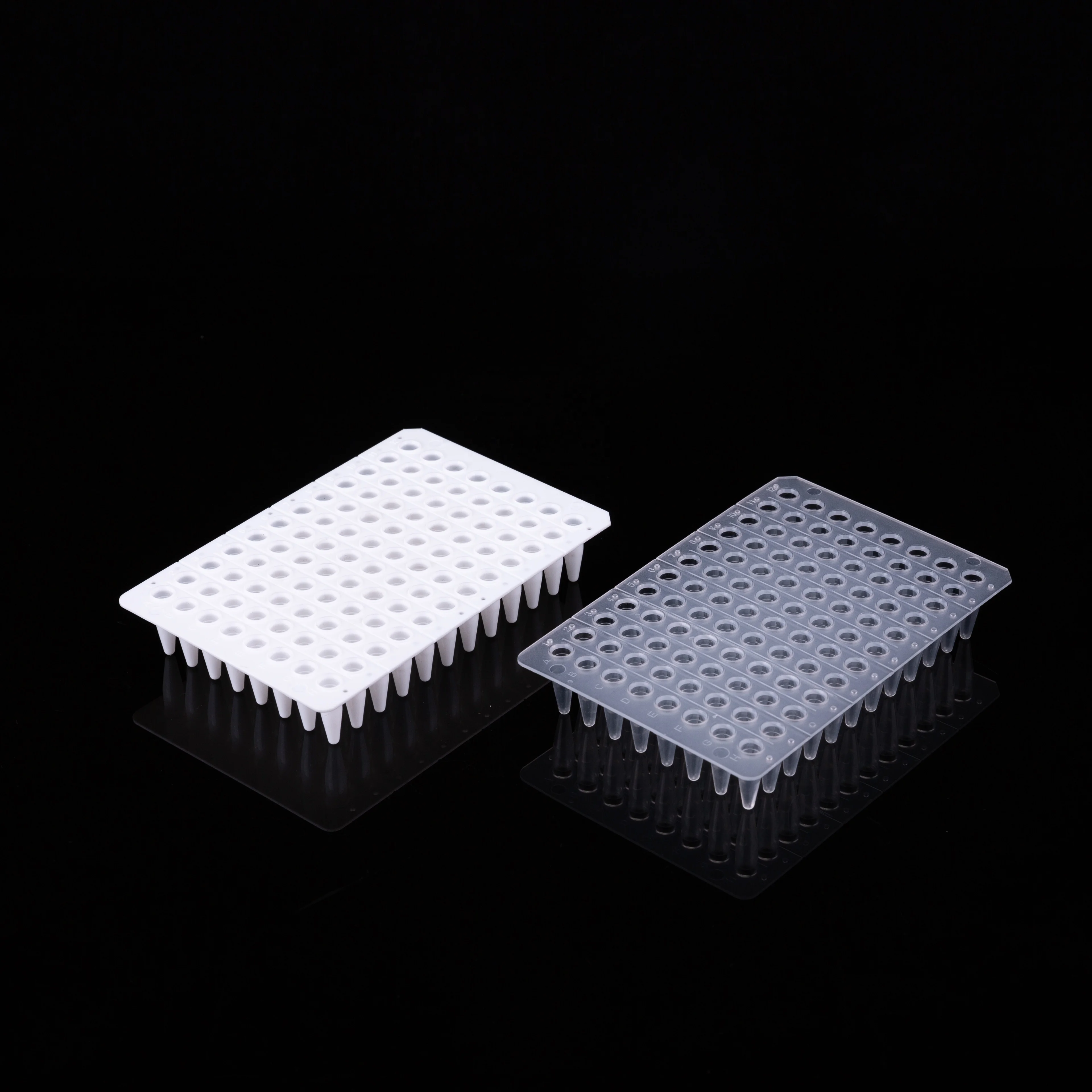 lab consumables No Skirt Transparent pcr test polypropylene 0.2ml 96-Well Pcr Plate
