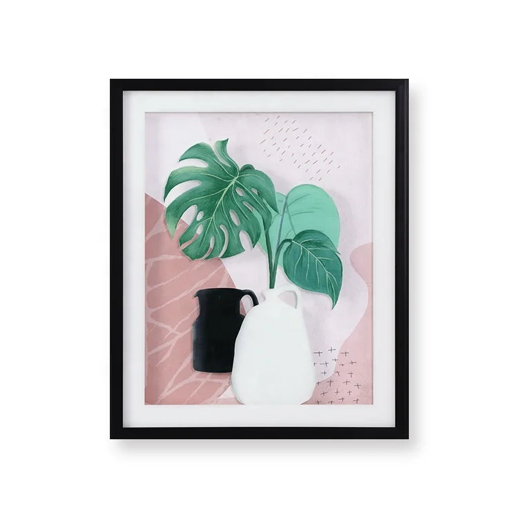 Framed Glass Printed Still Life Image MDF Board Customize Home Office Living Room Decor Wall Art Picture