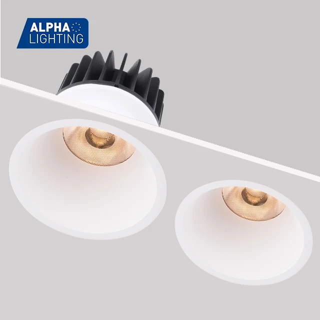 Alpha Lighting DALI DT8 Smart Control 2700K-6500K Downlight CCT Tunable Warm to Dim Warm 2 Dim Led Downlight COB Aluminum Alloy