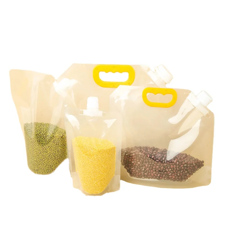 Space Saver Storage bags food Storage Bags for all  grain beans kitchen Plastic  Bag with lid for Home Organization