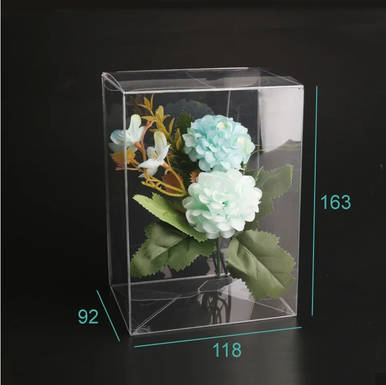 Hangable square acid free acetate transparent PVC PET Clear packaging gift plastic box