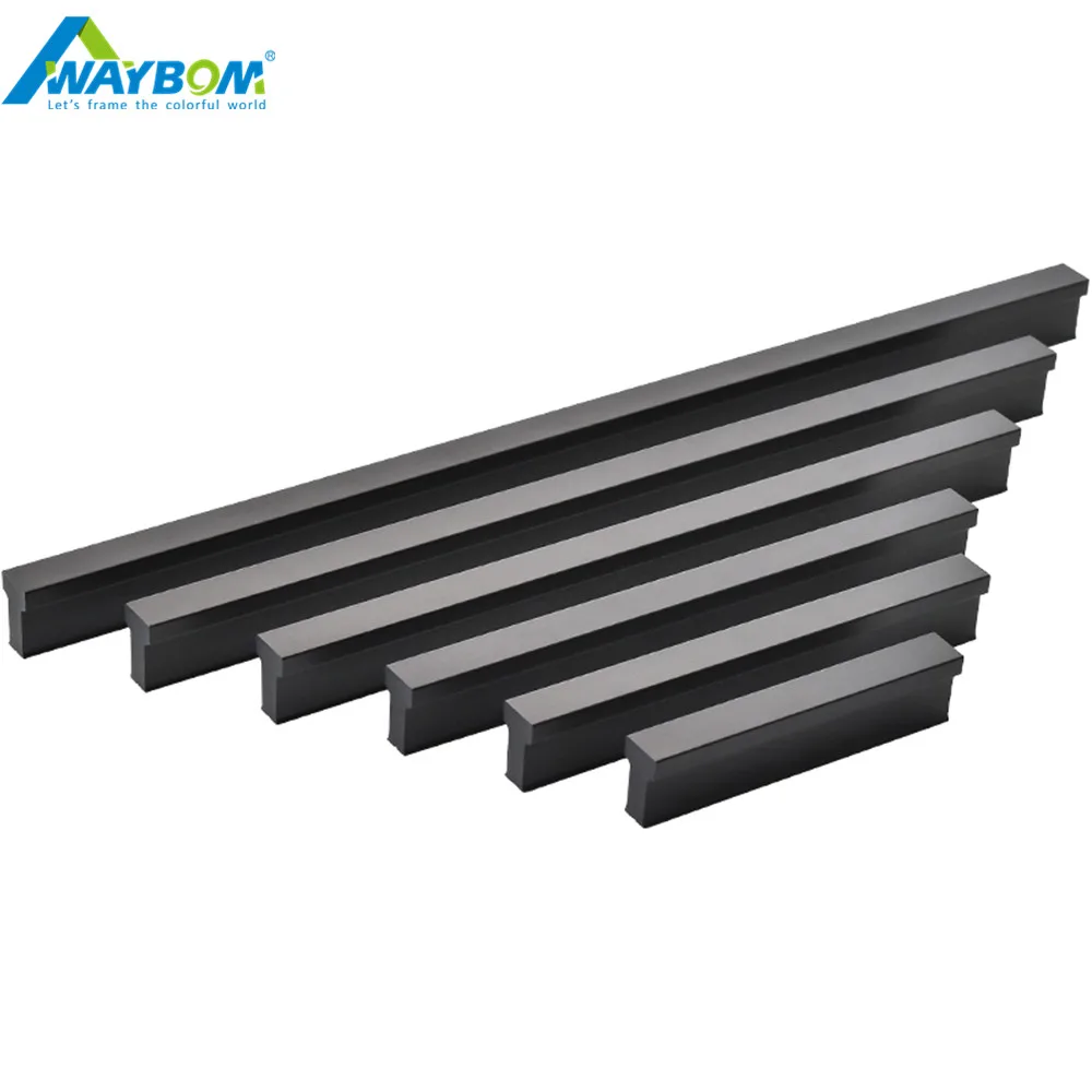 China manufacturer 6063 aluminum extruded profile kitchen metal furniture cabinet  handle