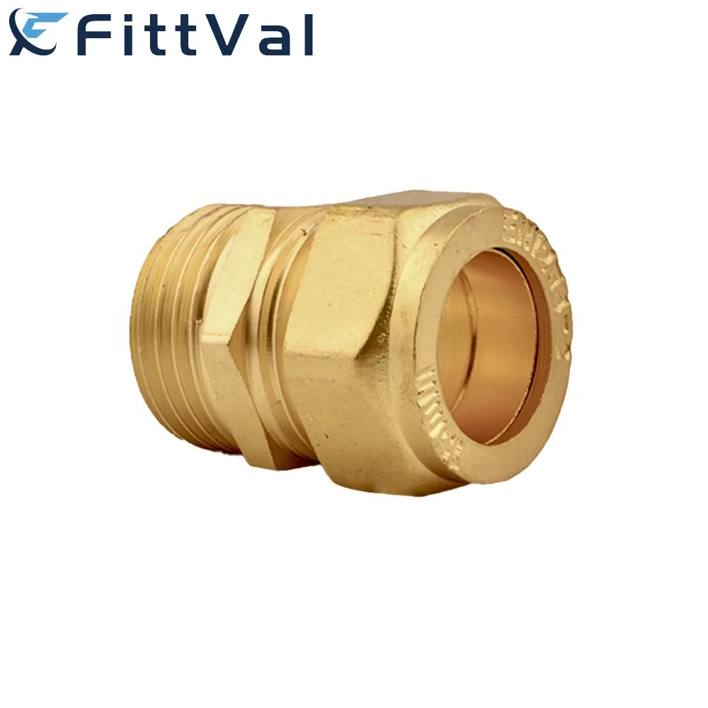 Best Sell Adapter Coupler Thread Compression Brass Fitting Clamp Pipe Fittings for Plumbing