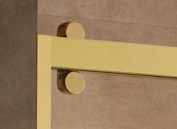 Hotel customized gold sliding glass shower door hardware glass shower screen