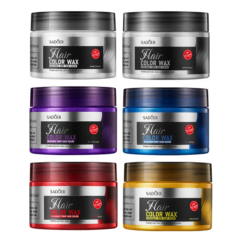 Hot Selling Wholesale Hair Styling 120g Fast Coloring Non Greasy Washable Strong Hold Long Lasting High Pigment Hair Color Wax