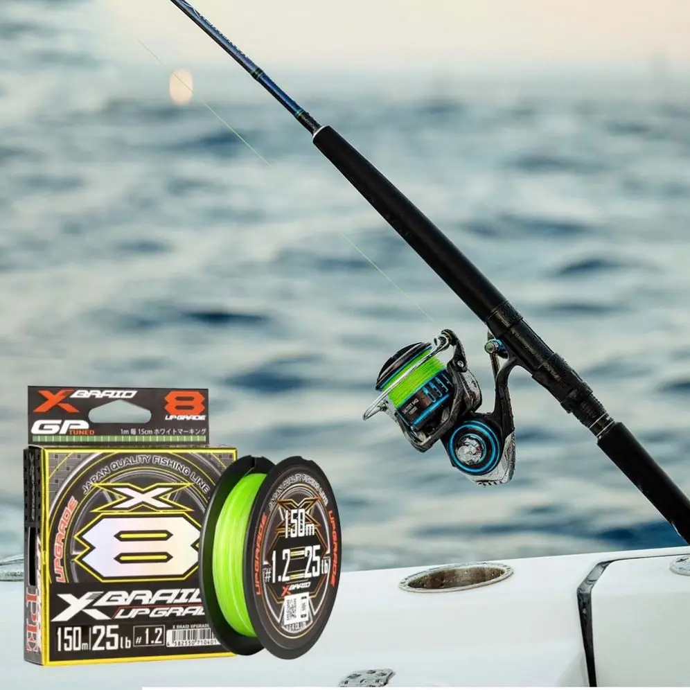 Length:150M and 200M, Size:14-50lb Japan 8 Strands Multifilament YGK original X-Braid Upgrade X8 8 Braided Fishing Pe Line