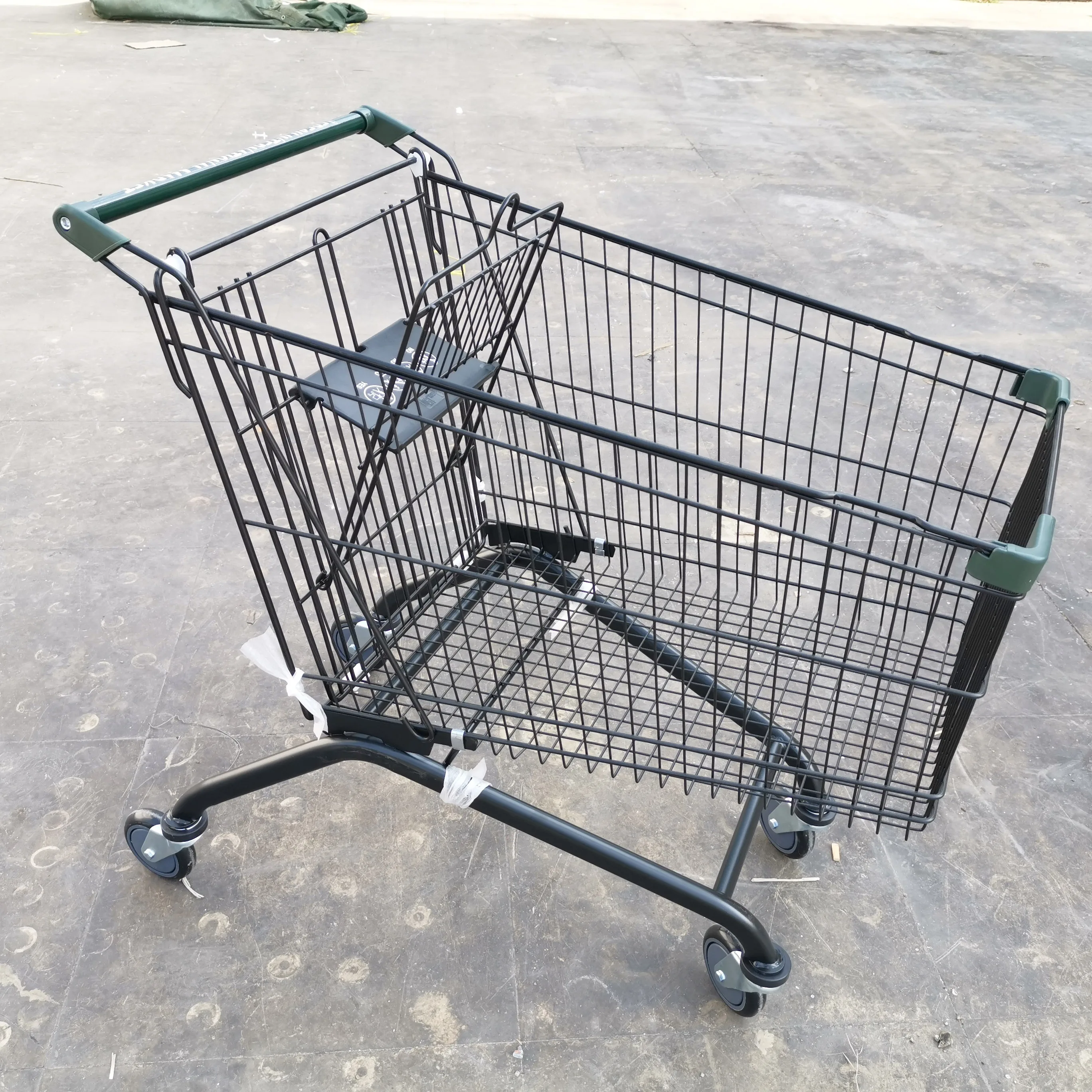 Wholesale Grocery Store Supermarket Shopping Cart Trolley Hand Shopping Trolleys with Rubber Wheel