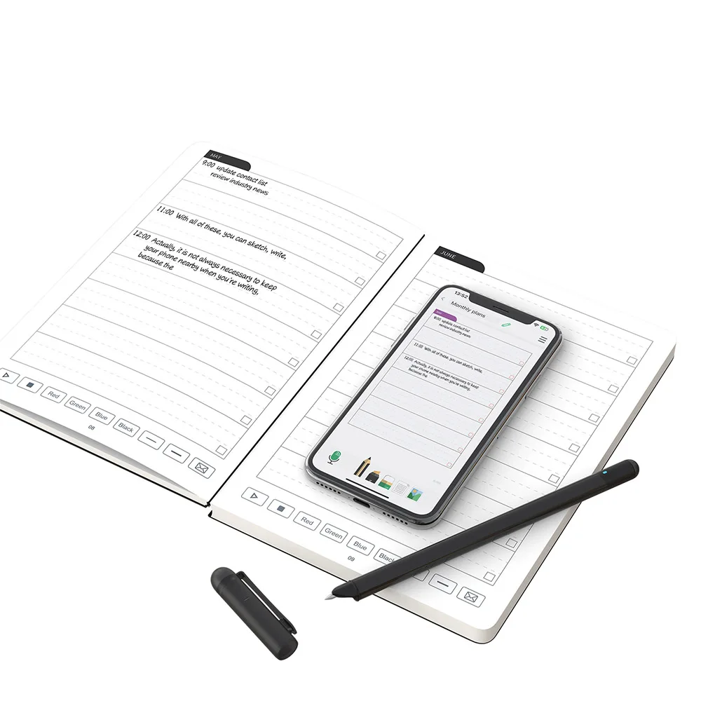 Newyes APP Smart To-do List Remind Calendar Sync Pen Writing Drawing Notebook Planner Cloud Storage Digital Smart Pen