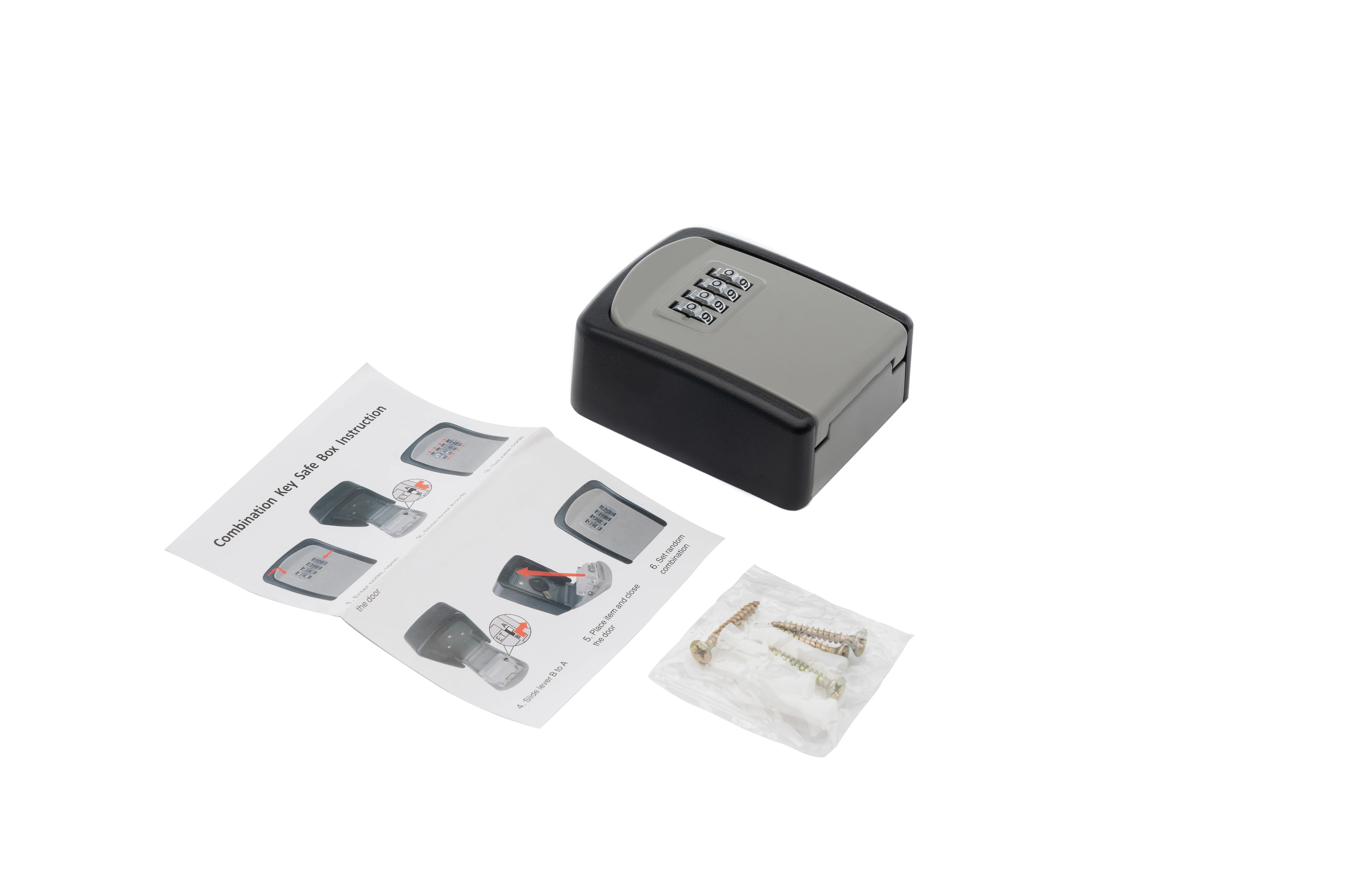 Solid high quality 4 digits wall mounted combination key safe lock box Burglary locks for home and business key storage