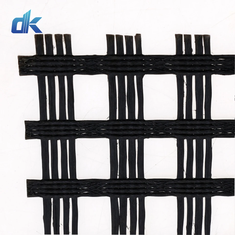 Dingkun 30KN/30KN Soil Reinforcement PET Geogrid