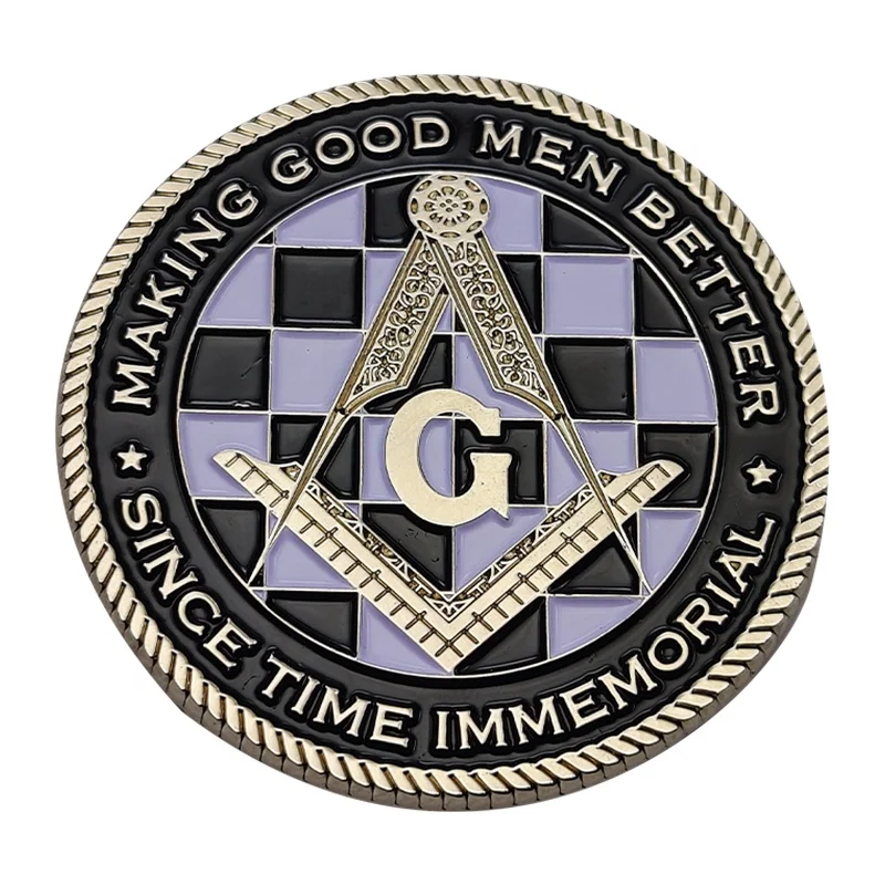 Manufacturer Luxury  custom Souvenirs Masonic soft enamel Car Emblem