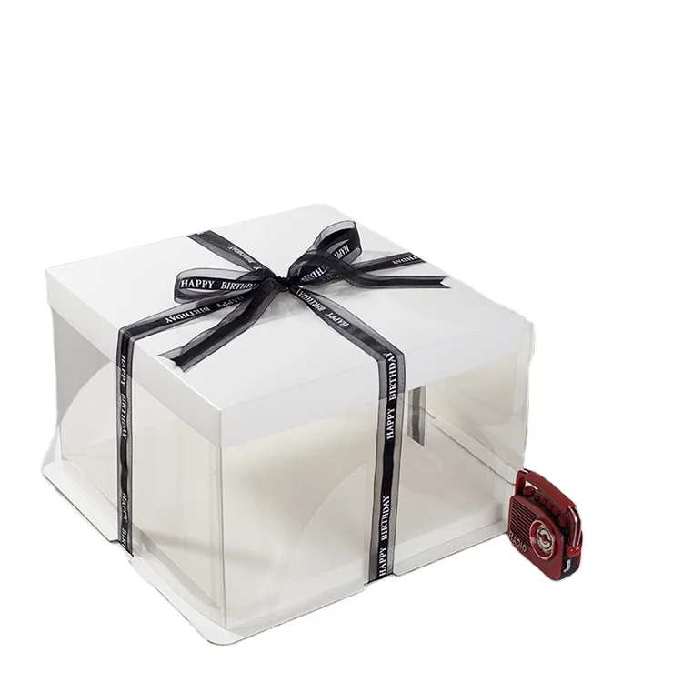 Disposable   Plastic Cake Box With Transparent Lids F j y p  Made in China