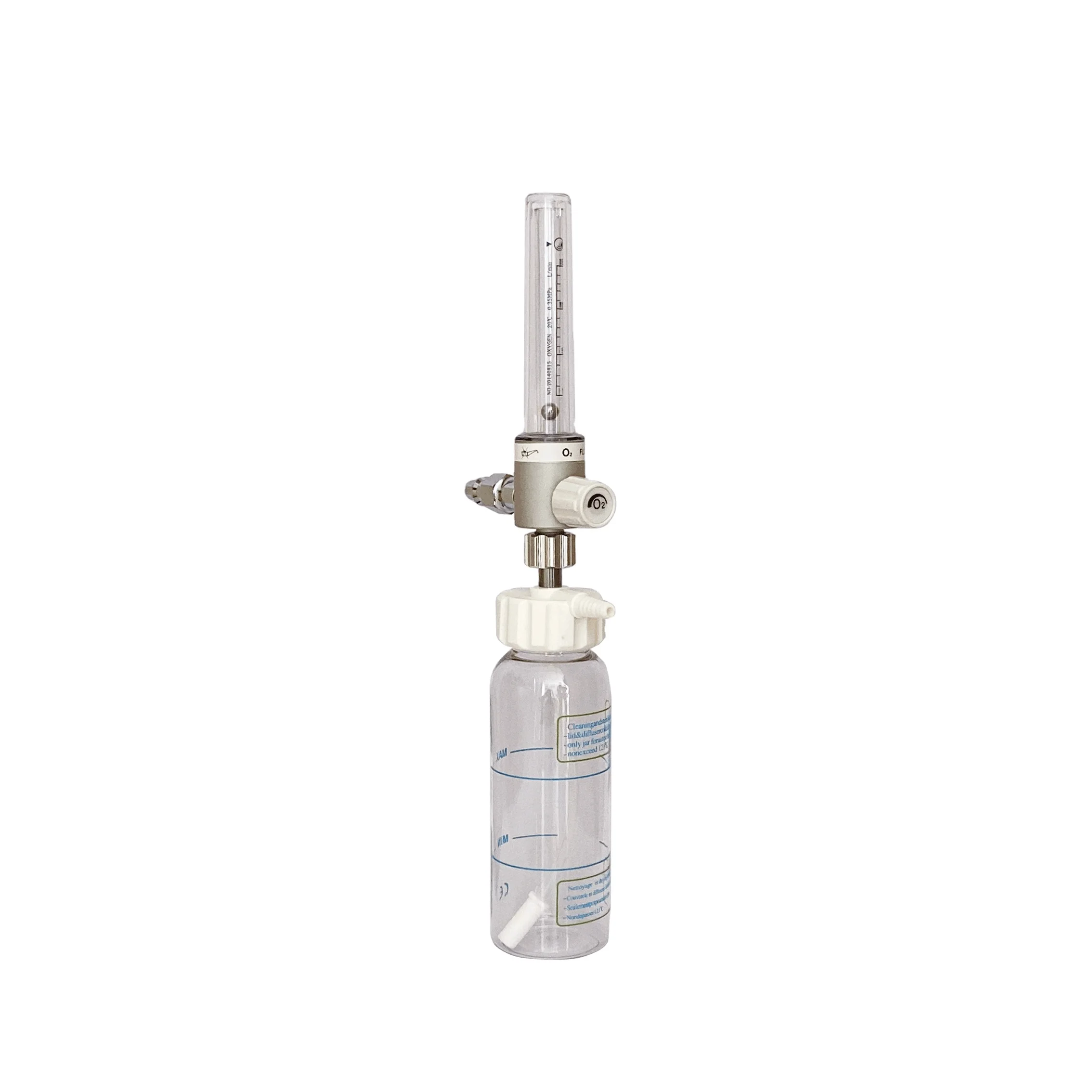 Medical Oxygen Regulator DIN Oxygen Flowmeter With disposable Humidifier Bottle And Oxygen Cylinder