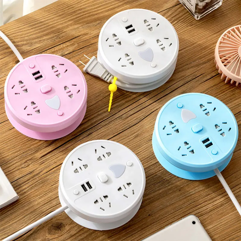 Mobile Phone Chargers Wholesale Wall Socket Power Extension Socket Smart 3- Outlet Strip with 2 Fast Charging USB Port Protector