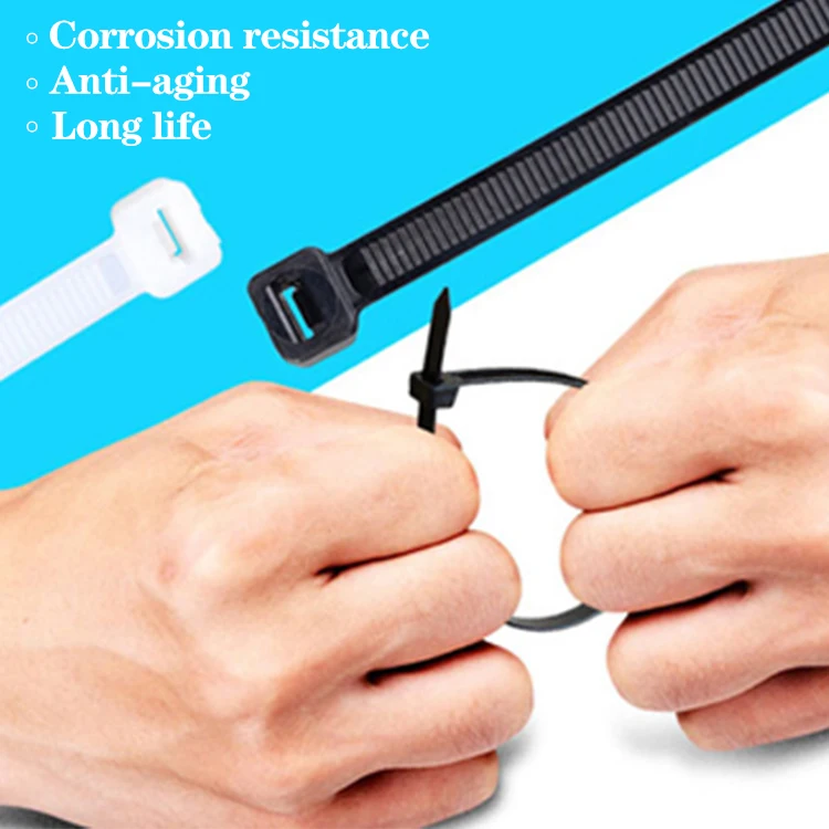 Various Sizes Nylon 6 6 Self Locking Cable Tie Plastic Zip ties cable Clamp PA66 Big Factory In China Supplier 3.6*200mm