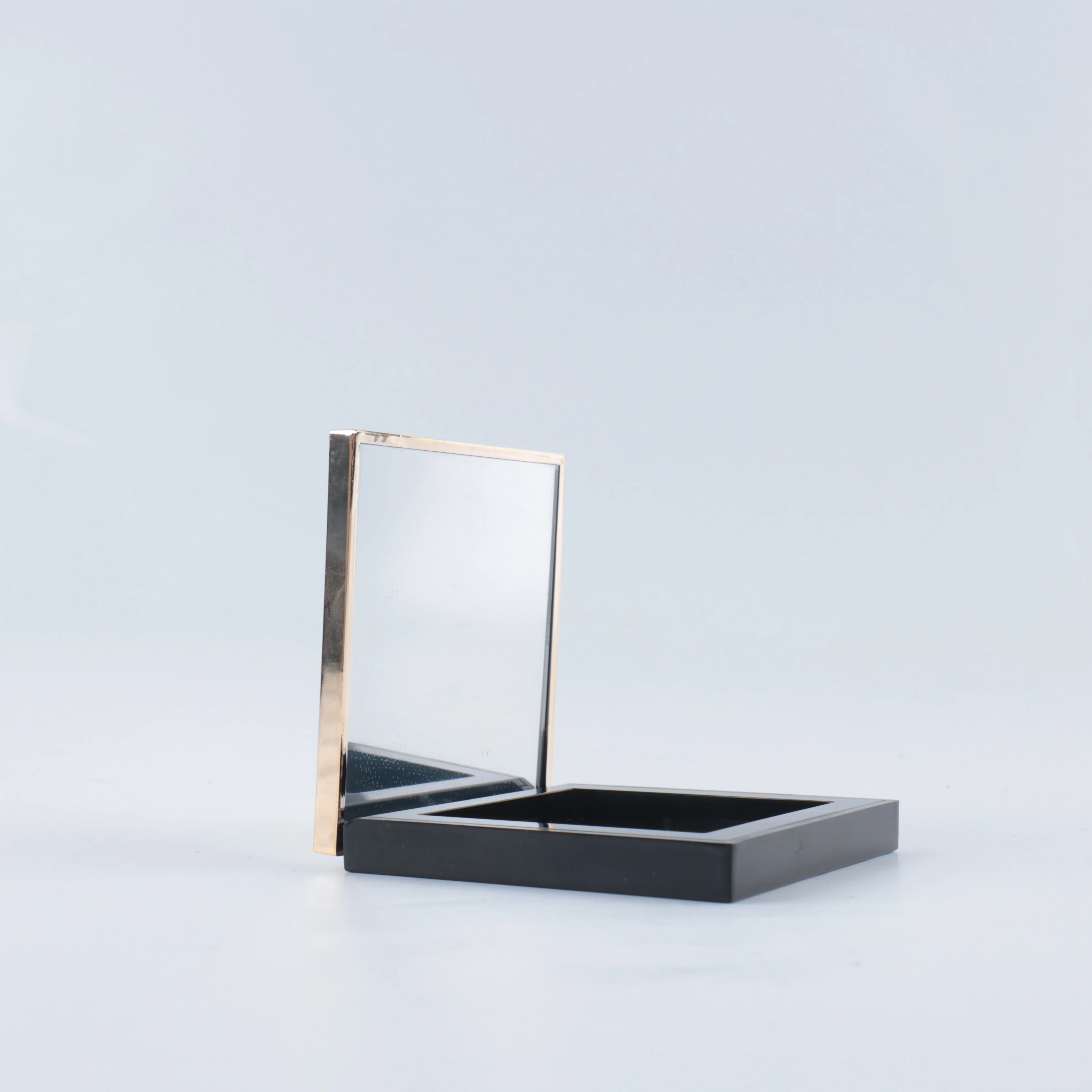Gold Foil Cap Empty Square Case Magnetic Cap Plastic Container Powder Compact Case Blush and Concealer case