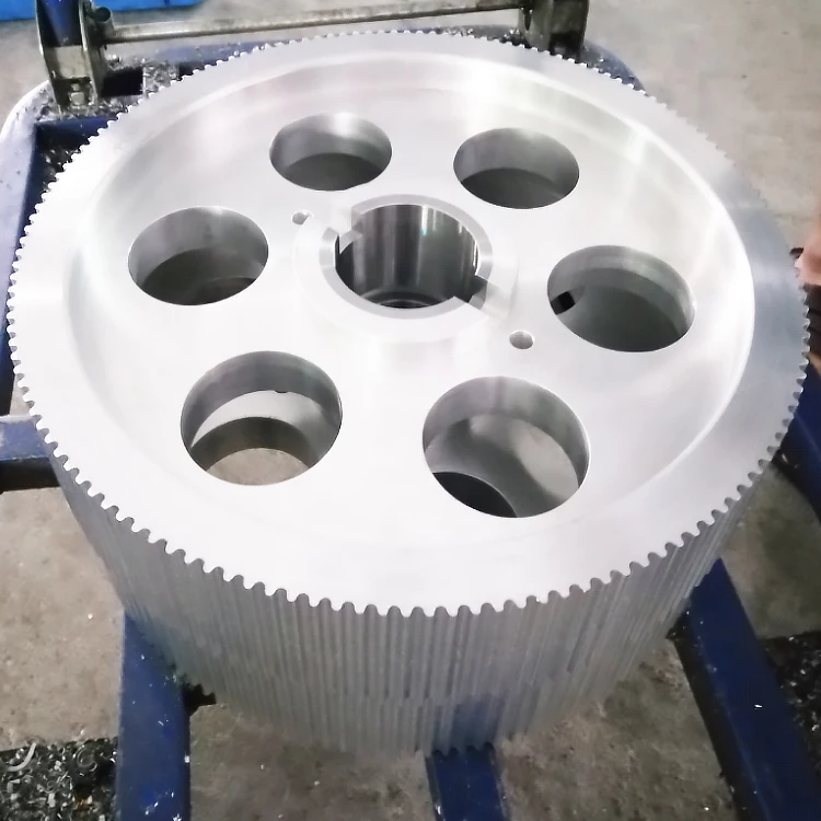Индивидуальные алюминиевые большие фланцы HTD5M 3M 8M14M S14M размеры зубчатых шкивов