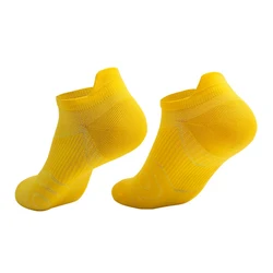 woman perform heel tab athletic sock