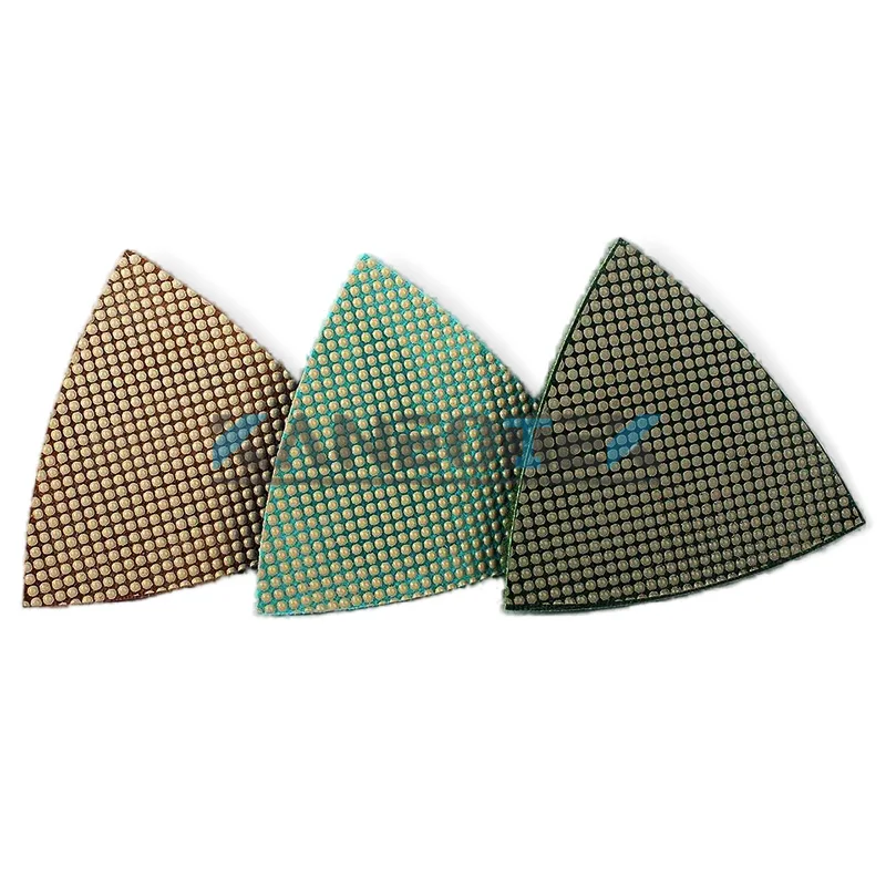 KANEOTEK 7-Step Resin Bond Wet Triangle Diamond Polishing Pads Corners Grinding For Granite Marble Stone Floor Corner