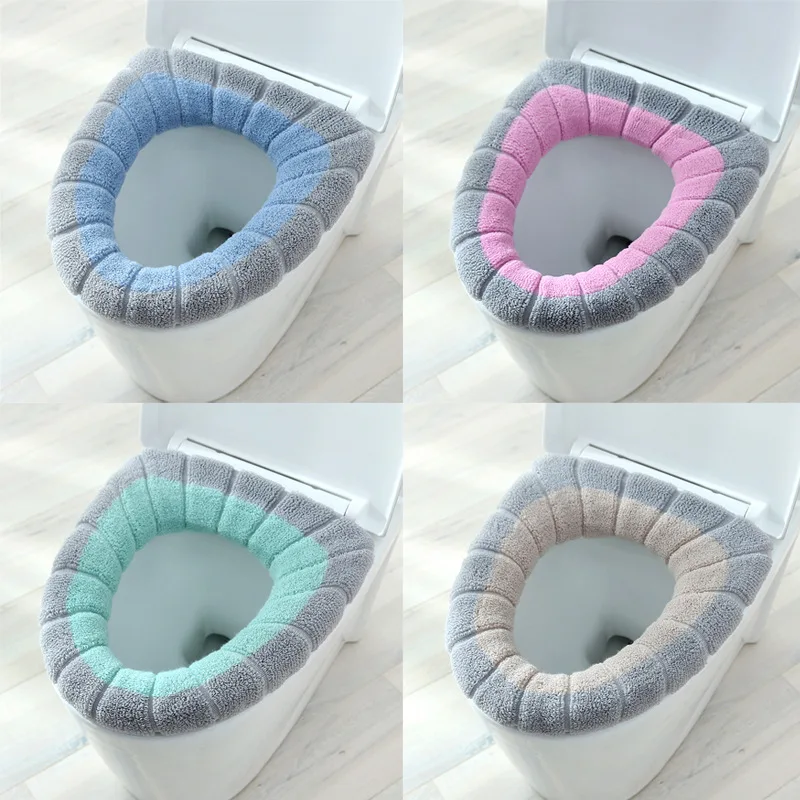 Comfortable Toilet Seat  Thickened Circular Spandex Cover Pad Cushion Closestool Mat