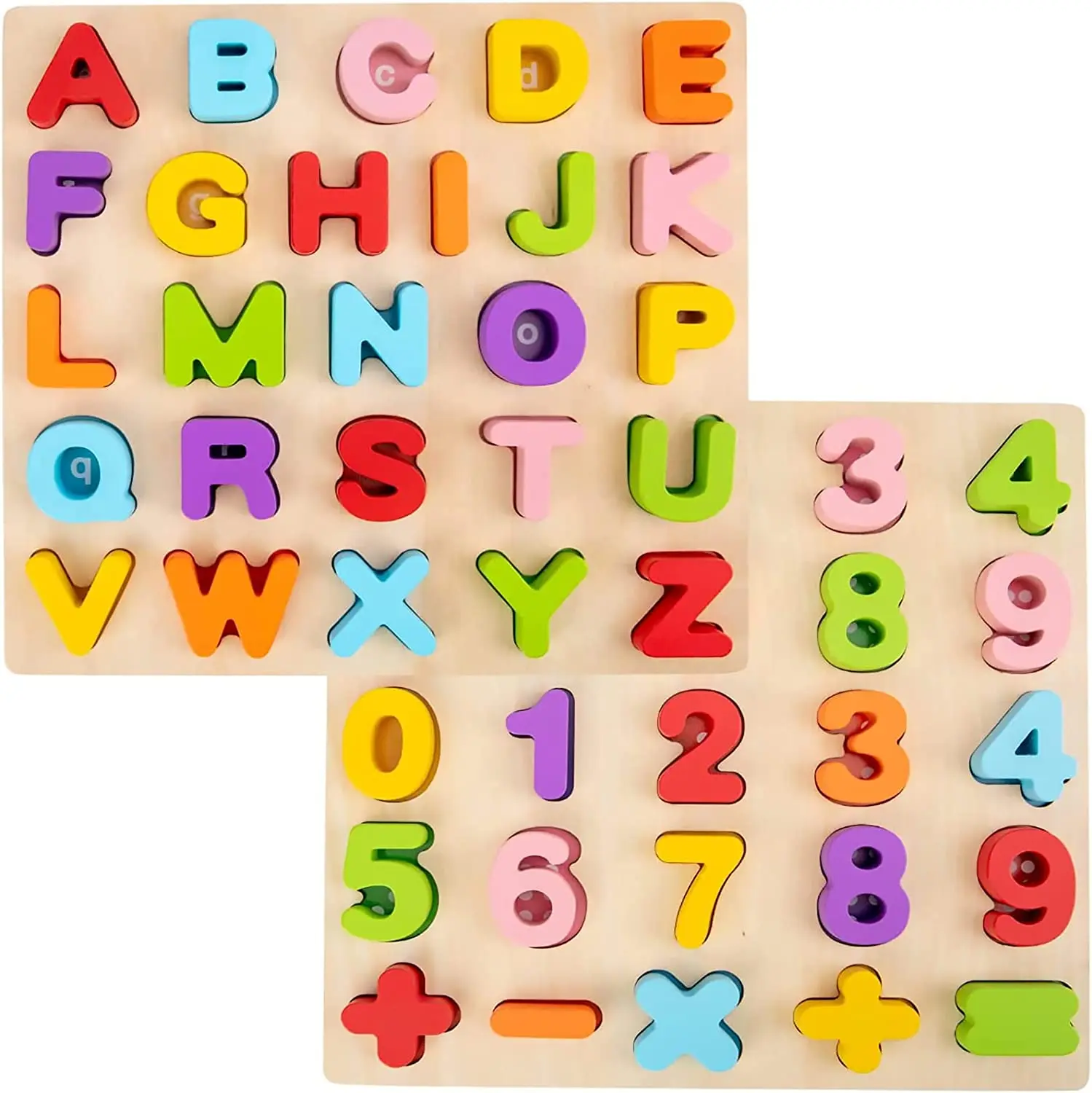Wooden Board Alphabet Number Kids Montessori 3d Learning Puzzle Early Educational Activity Boards Toys For Child Boys And Girls