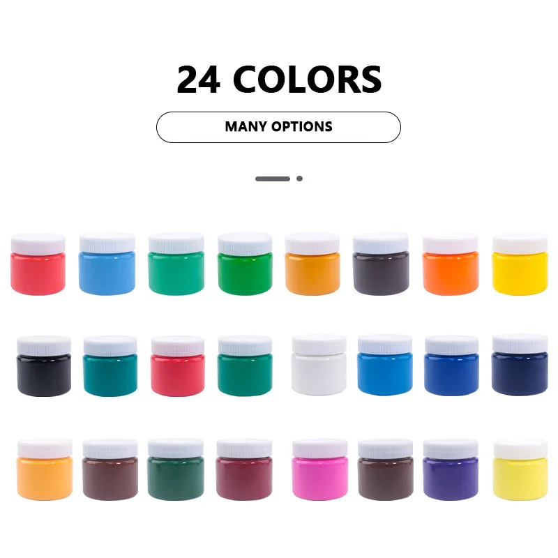 Glitter  washable canning 100ml 24 colors  High Quality Non Toxic Pigments wholesale artist professional gouache painting