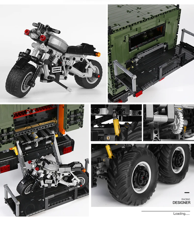 Rael J907 техник серии высокотехнологичный туристический автомобиль Unimog с двигательными блоками 6689 шт. кирпичи обучающие