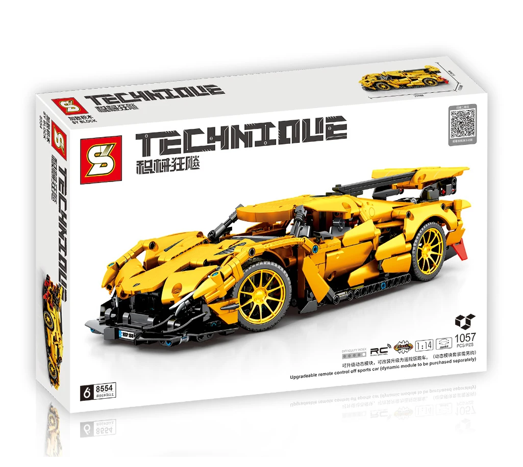 2022 HOT Remote Control Super Racing Apollo Sports Car Building Block Toys