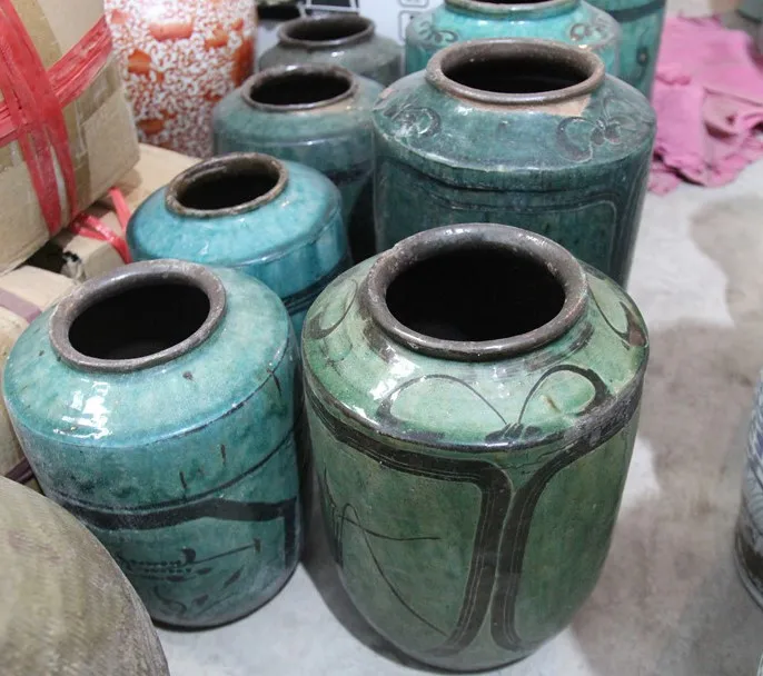 Asian Chinese recycle furniture  antique pot accessories decorative furniture