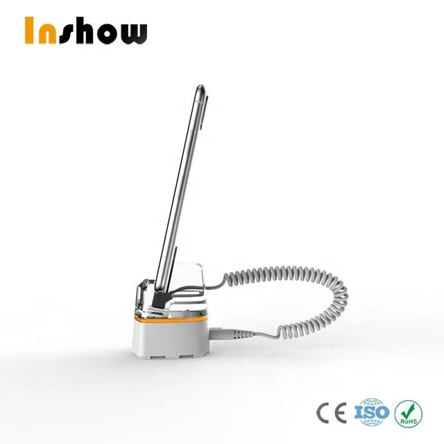 INSHOW A107H Retail Store Protection Anti theft Security Mobile Phone Exhibition Display Stand Holder with Charging Alarm