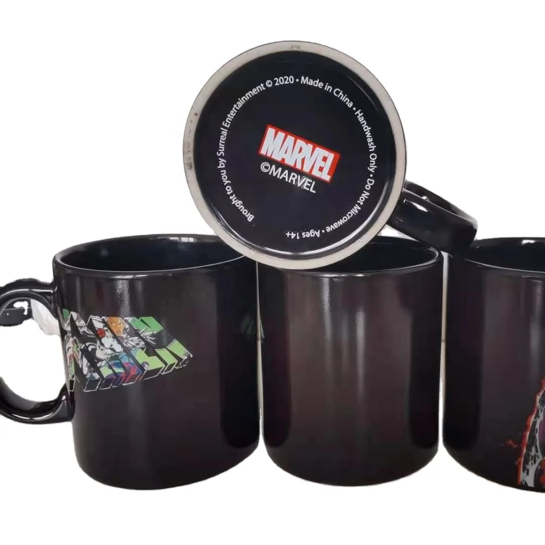 Лидер продаж, меняющая цвет керамическая кружка, кружка для горячей воды, кружка Marvel herro, керамическая кружка для кофе, чая, молока, керамическая кружка на заказ