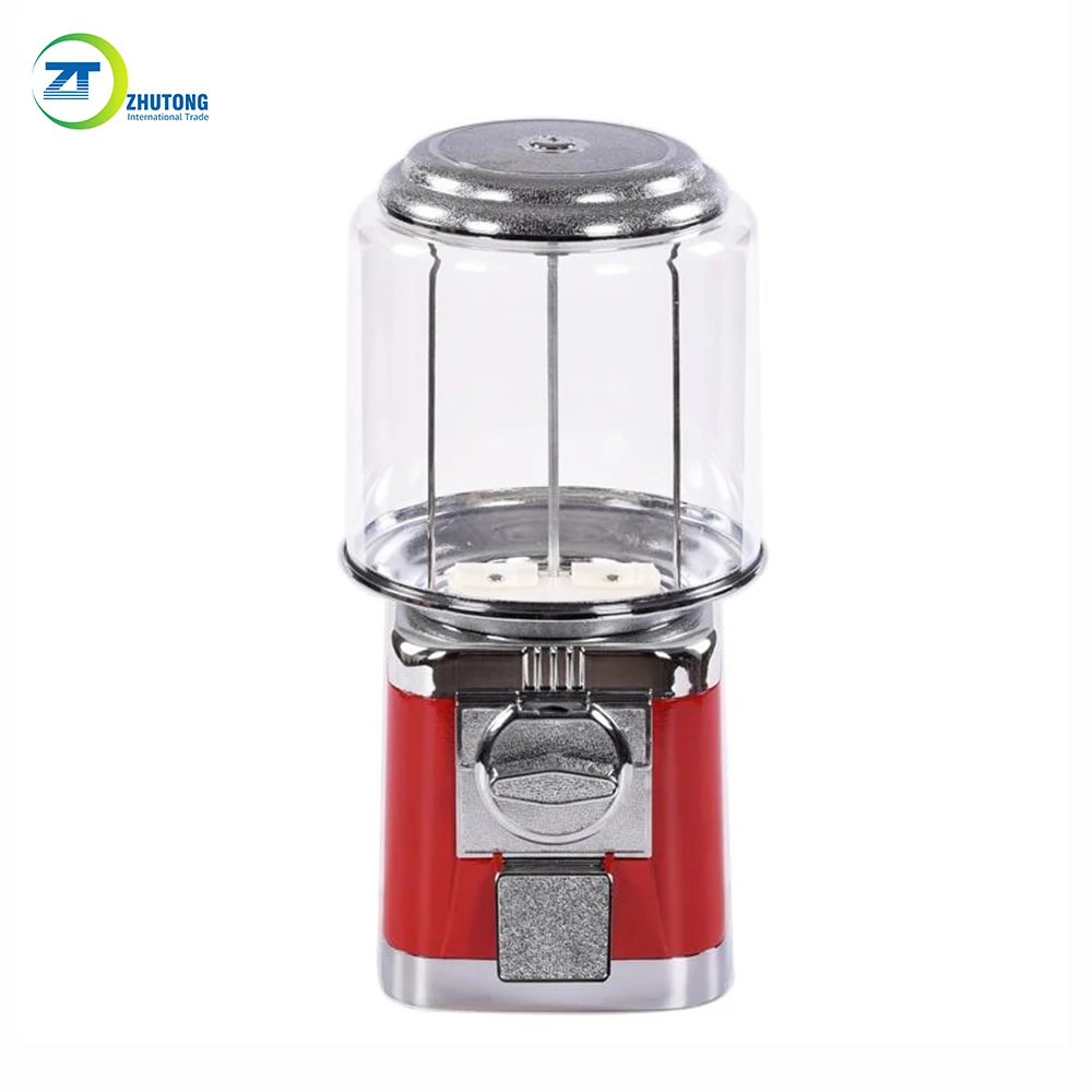 Forkwin Gumball Machine with Candy Capacity Dispenser Capsule gift Red Candy Vending Machine for Home use Business