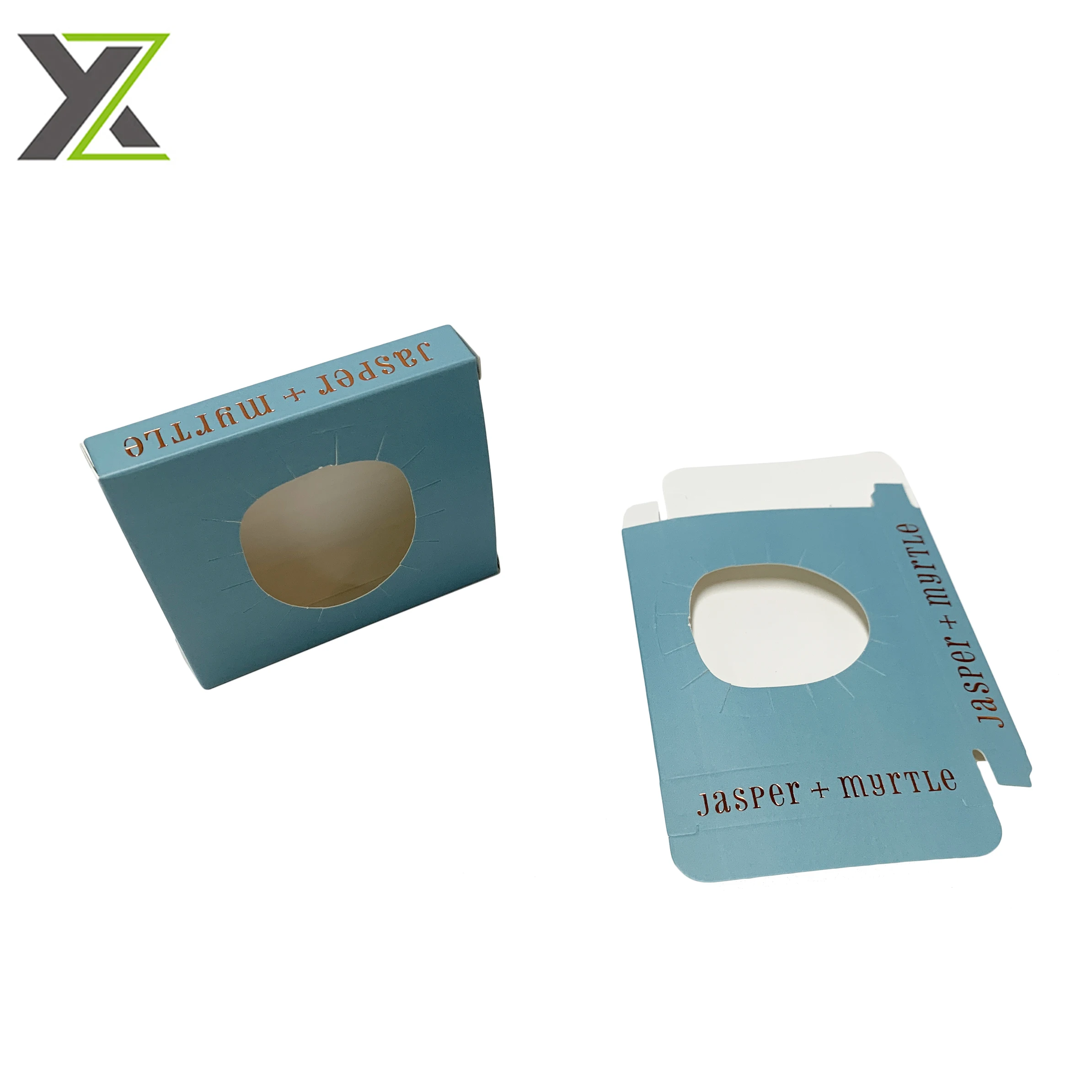 Custom foil brand logo chocolate bar easter egg window paper box