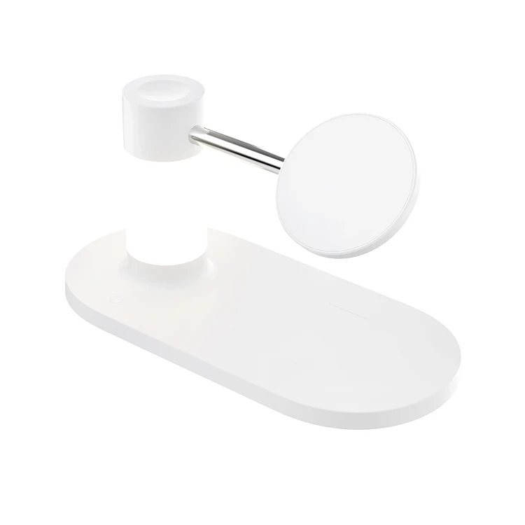 Amazon hot sell newest private 4 in 1  wireless charger 15W with light for iphone android watch earphone wireless fast charge