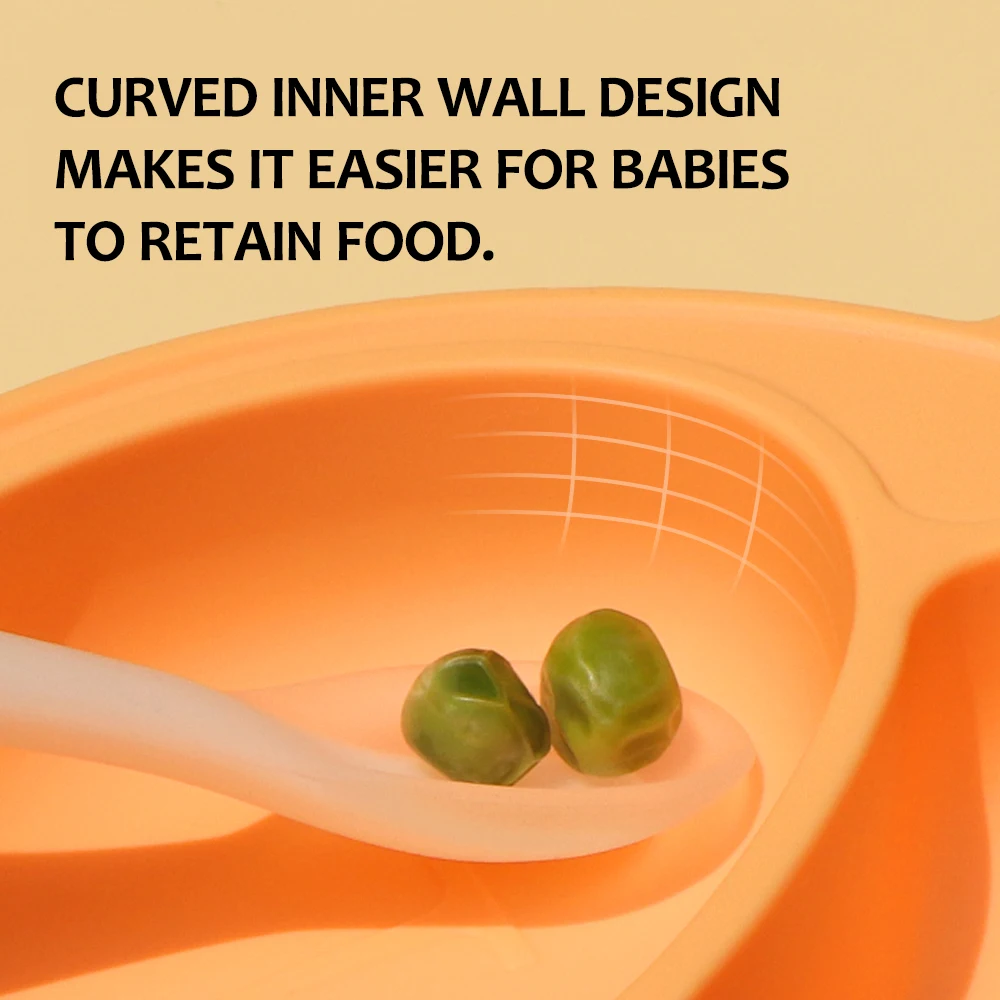 Baby Essential Baby Eat Unspill Animal Silicone Bowl Dinner Plate Feeding Set