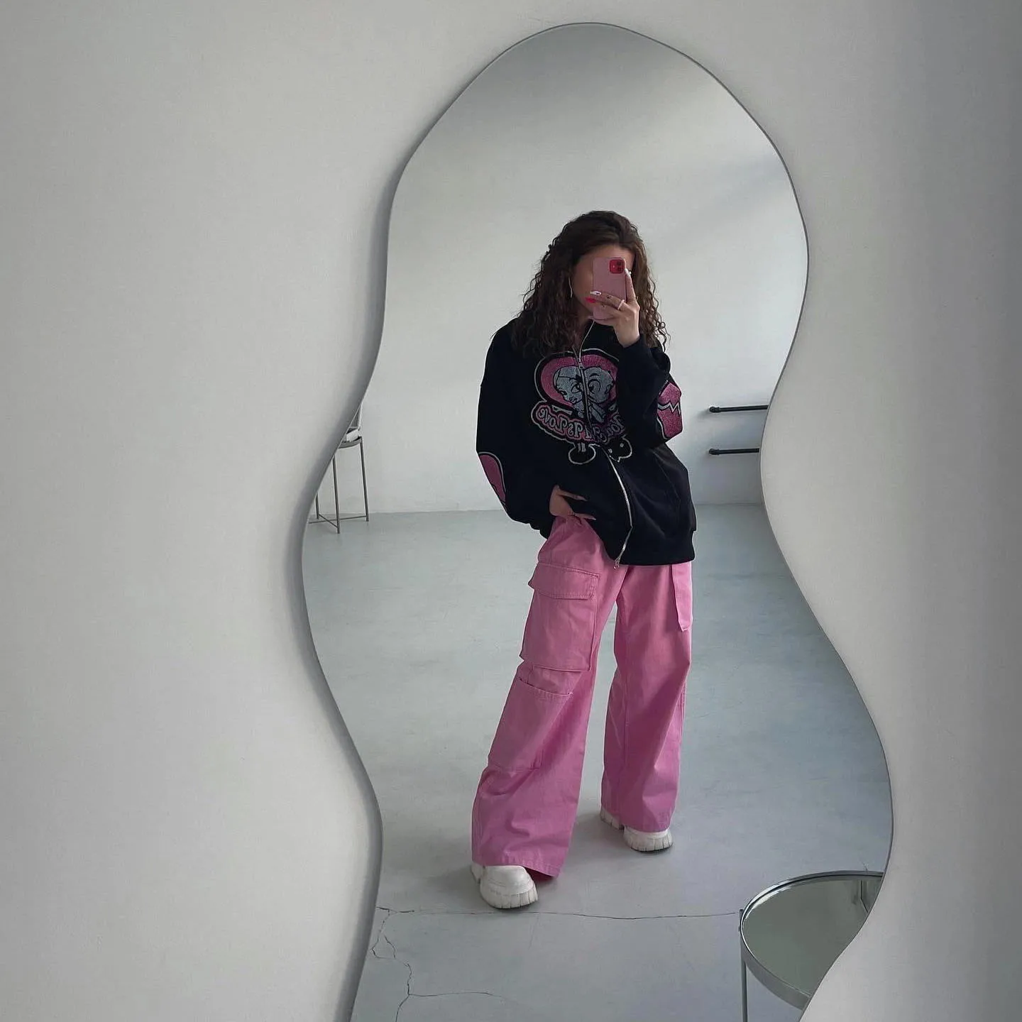 New Cute bear Rhinestone Zip Up Hoodies Women Oversized Sweatshirts Winter Jackets Streetwear Women Crop Hoodie