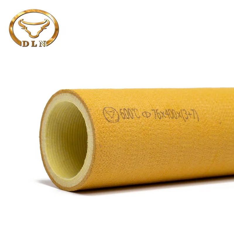 Needle punched PBO roller sleeve felt for aluminum extrusion industry