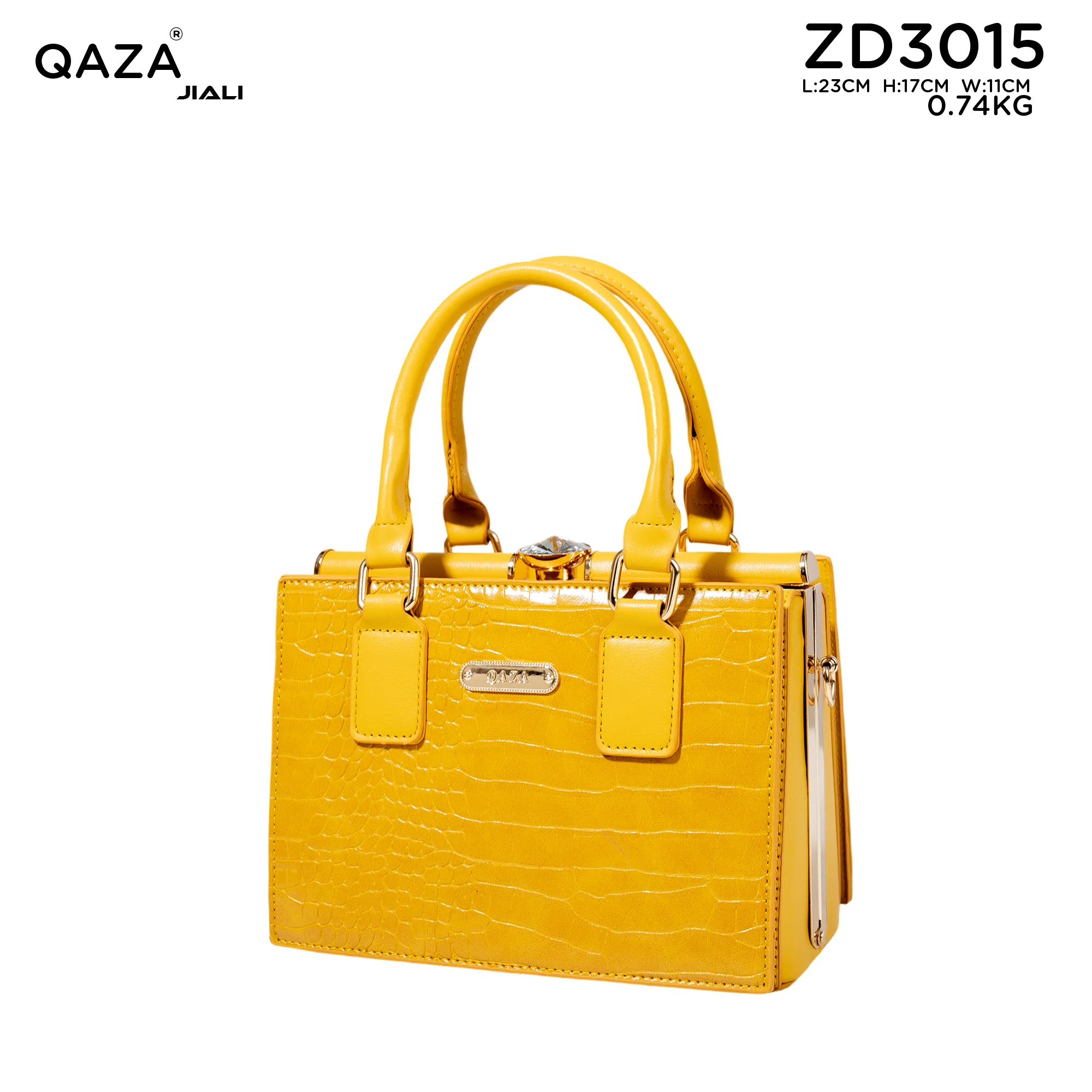 QAZA high quality Wholesale customize Tote bag luxury handbags for women ladies hand bags pu leather