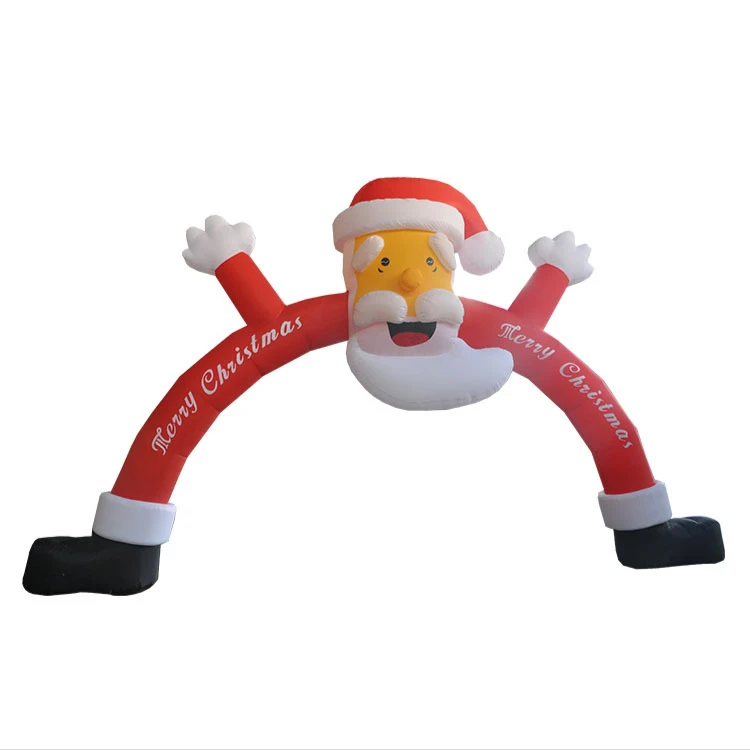 Factory  Customized outdoor christmas arch promotion inflatable santa arch for Christmas decoration