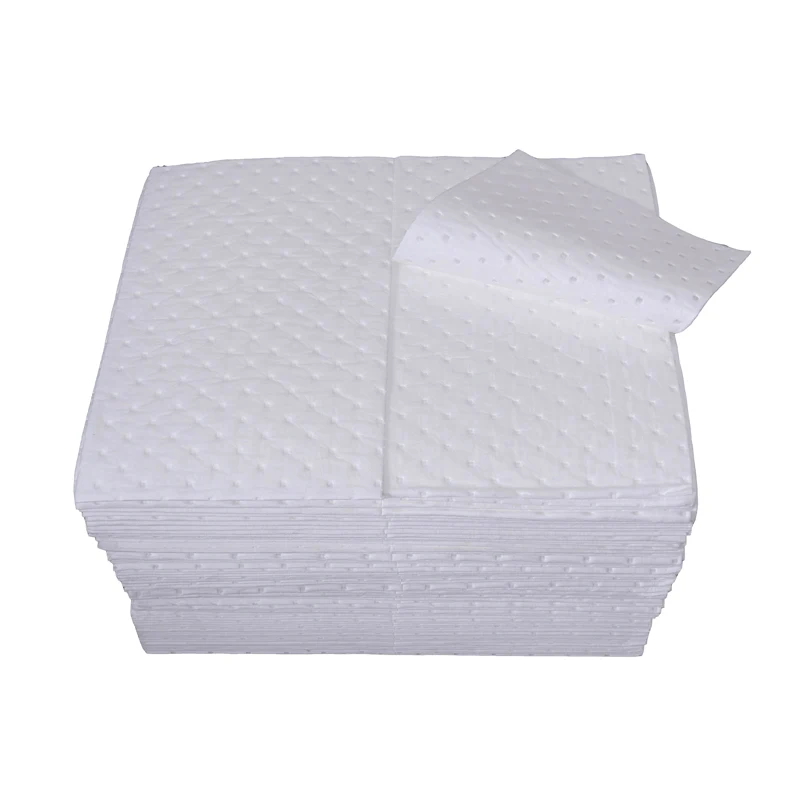 Heavy weight 15*19 nonwoven oil industrial  control absorb mat  oil absorbent pads marine oil absorbing pad