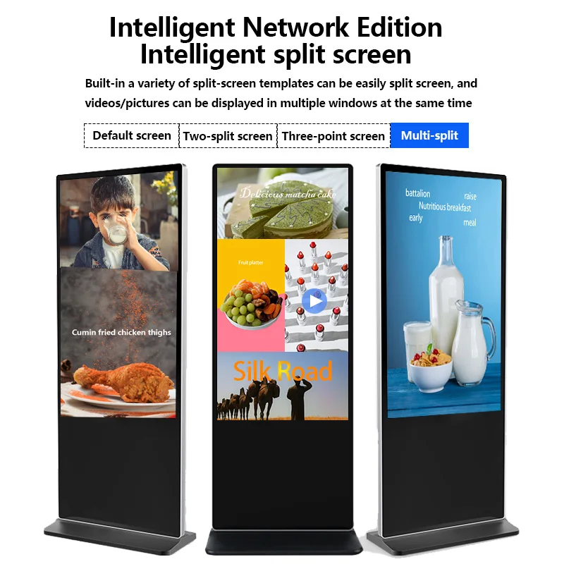 Cheap price 50 Inch floor standing digital lcd signage touch screen kiosk totem display infrared touch advertising screen player