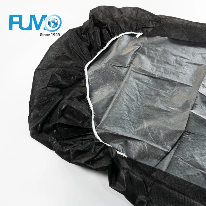 Massage non woven pp soft plastic elastic fitted sheet disposable black tattoo table cover for black stretcher