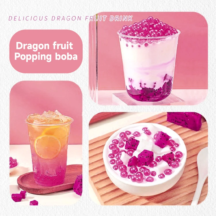3.2kg dragon fruit tapioca tea milk boba pearls for bubble tea and desserts ingredients