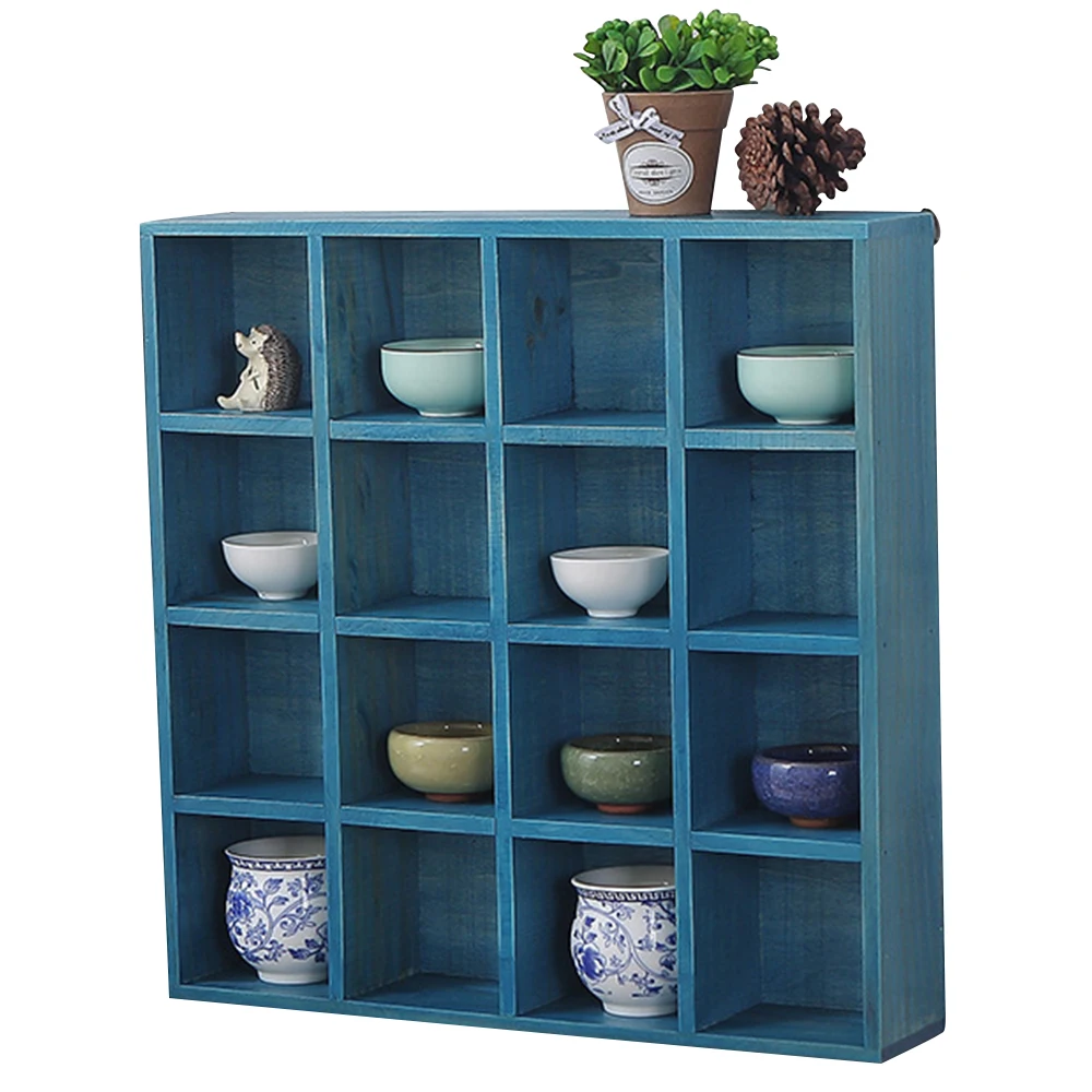 Wholesale cheap Wall Mounted Square Shadow Box frames, Farmhouse Decor Wooden Storage Shelvers Organizer